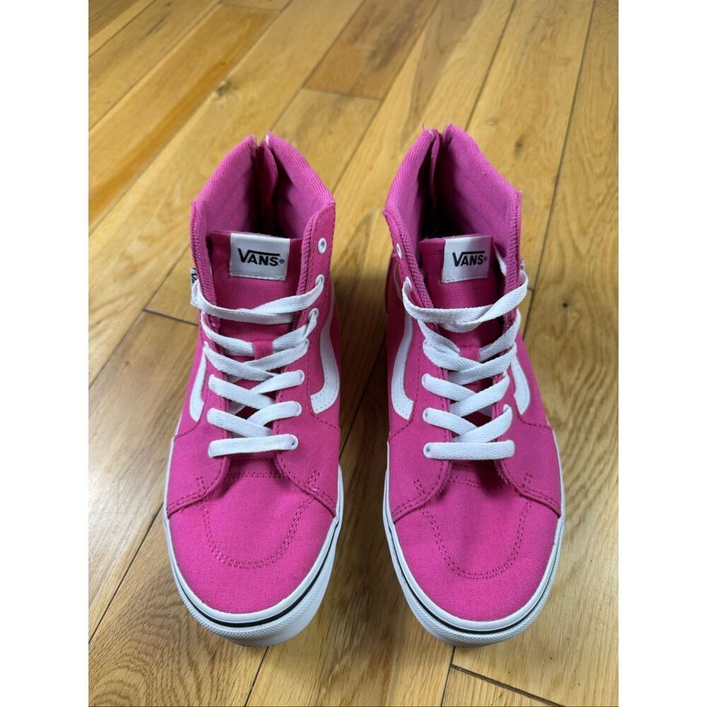 Vans Girls Pink Hi Top Skater Shoes Size 5